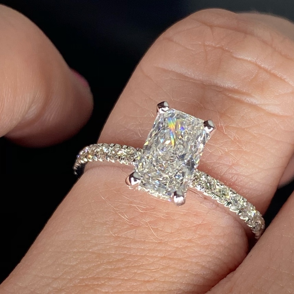 1.39cttw Radiant Diamond Ring